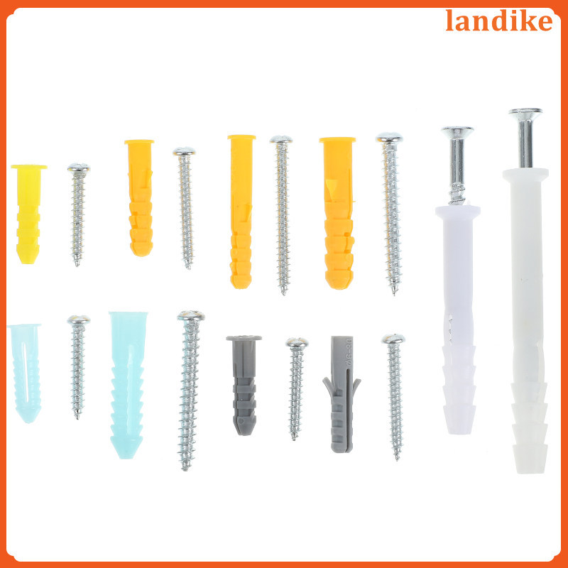 1 ชุด Drywall Anchors และสกรูชุด Wall Anchors สกรูเจาะตัวเองสําหรับ Drywall landike