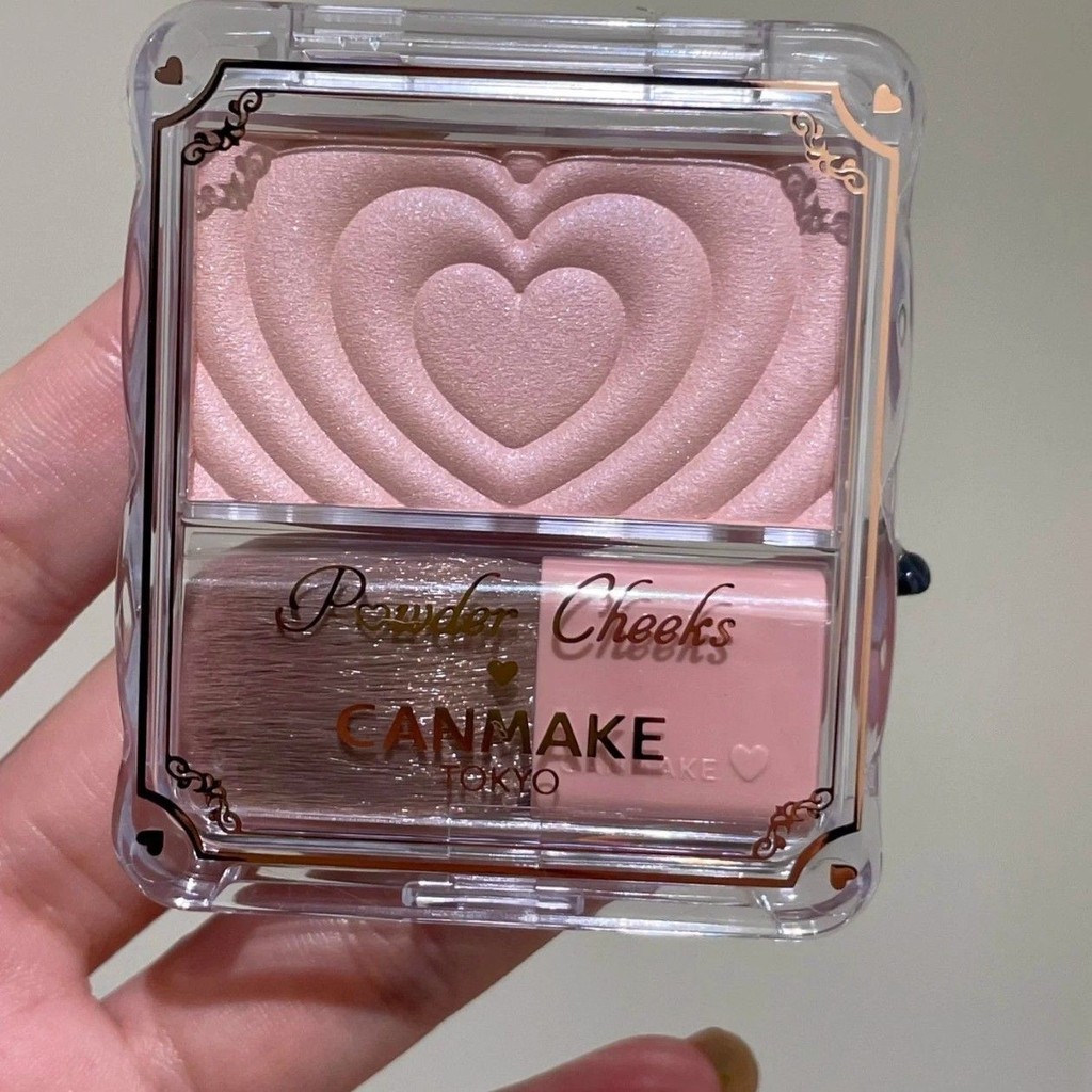 CANMAKE Love Blush P02 นูน Natural Gloss Ida Cut สาว Monochrome Blush P01 แบบพกพา/CANMAKE Love Blush