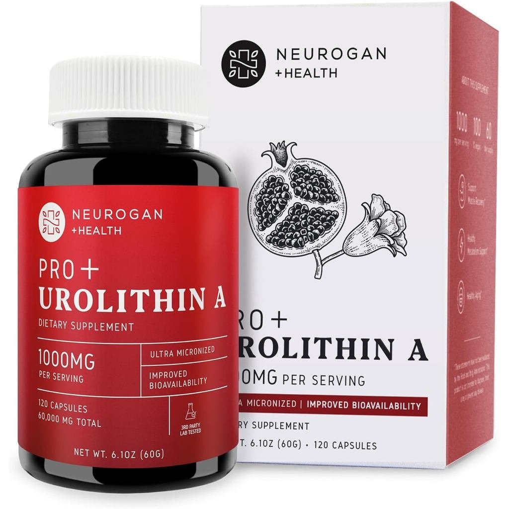 Neurogan Enhanced Strength Urolithin A Pro Capsules - 1000mg, 120 Count - Advanced Cellular Health &