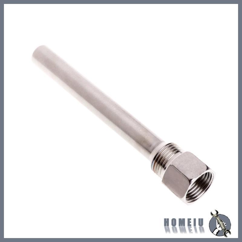 HOMEIU ทนทาน Thermowell 304 สแตนเลส 1 2 BSP G Thread OD6mm Immersion Sleeve Pocket ใช้งานร่วมกับอุณห