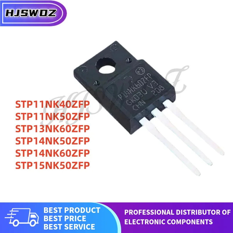 5PCS STP11NK40ZFP STP11NK50ZFP STP13NK60ZFP STP14NK50ZFP MOSFET14NK60ZFP STP15NK50ZFP TO-220F ทรานซิ