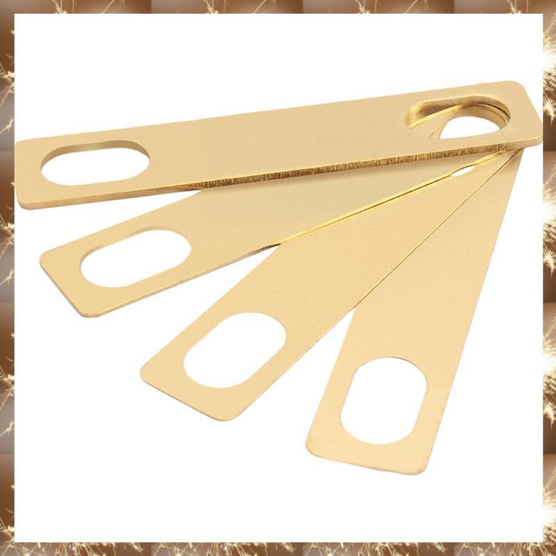 (OKB)4PCS แผ่นคอกีตาร์ปะเก็นกีตาร์เปลี่ยนกีตาร์คอ Shim อุปกรณ์เสริมปะเก็นความสูง (สีทอง)