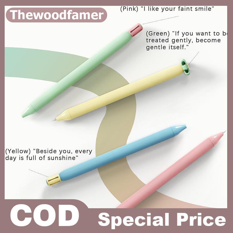 Thewoodfamer 1/4 ชิ้นดอกไม้ขนาดเล็กรูป Push-Button 0.5 มม.สีดํา Quiz ปากกาปากกา/เครื่องเขียน/ปากกาลา