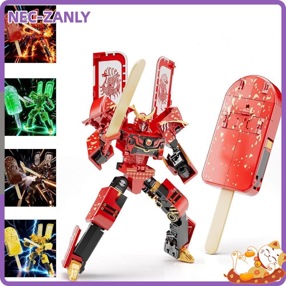 ของเล่นหม้อแปลงไอศกรีม NEC-ZANLY ข้อต่อ Mobility ประณีตการพิมพ์ไอศกรีมนักรบรุ่น, 2 In 1 สีแดงไอศกรีม