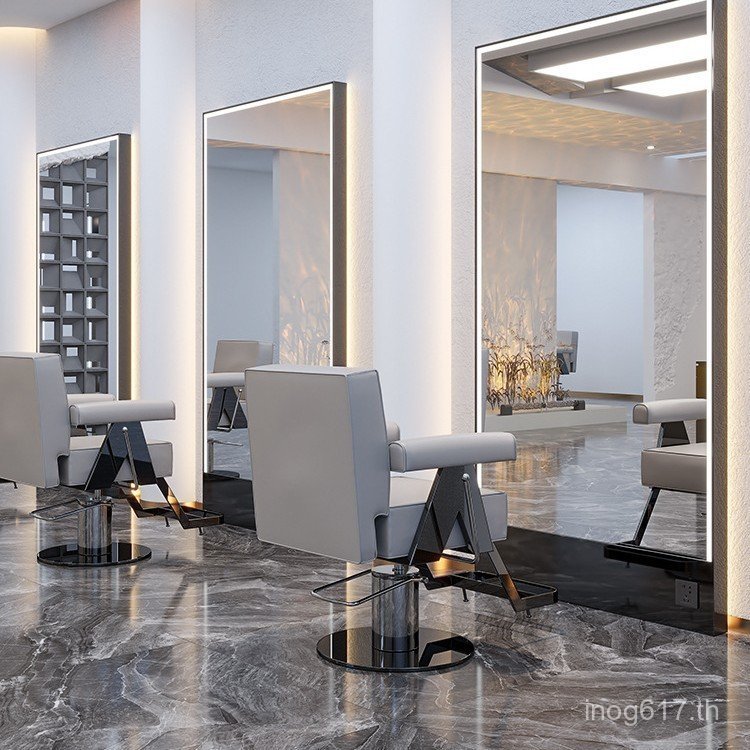 Hairdressing Shop แขวนผนังกระจกร้านทําผมพร้อมไฟเฉพาะติดผนังร้านตัดผมตัดผมกระจก led Influencer อินเทร