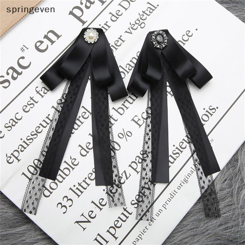 Springeven ผู้หญิง Vintage ck ลูกไม้ Bow ผูกคอ Tie เข็มกลัดสําหรับเสื้อเสื้อผ้า Dropship ตกแต่ง RFT