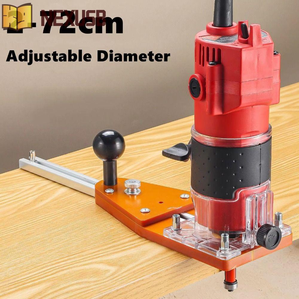 การตัดแต่ง NEXUSBEAM|Ergonomic Ball Handle Adjustable Guide Circle Cutting Jig, Fixing Bolts Milling