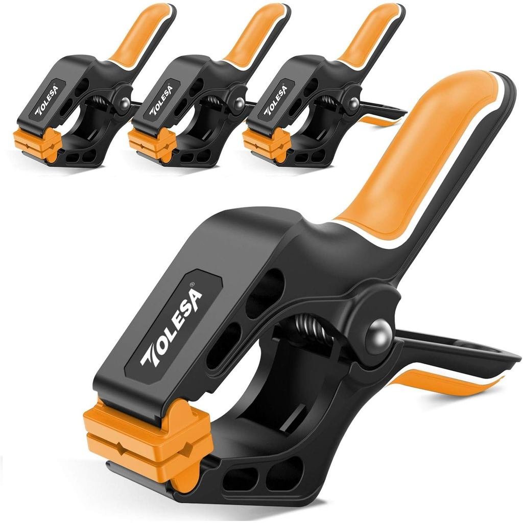 TOLESA Heavy Duty ฤดูใบไม้ผลิ CLAMPs 7 นิ้ว 4 ชิ้นไม้ขนาดใหญ่ Clamps 30Lbs ที่มีประสิทธิภาพ CLAMPs ค