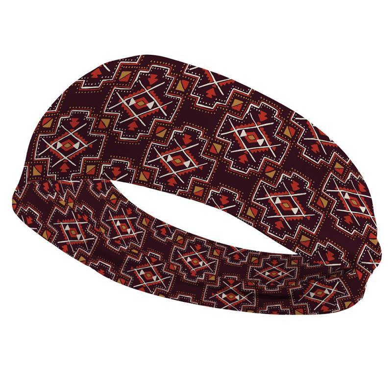【Ready Stock】 Bohemian Pattern Headband Men's and Women's Same Style Elastic Hair Band Printed Headb