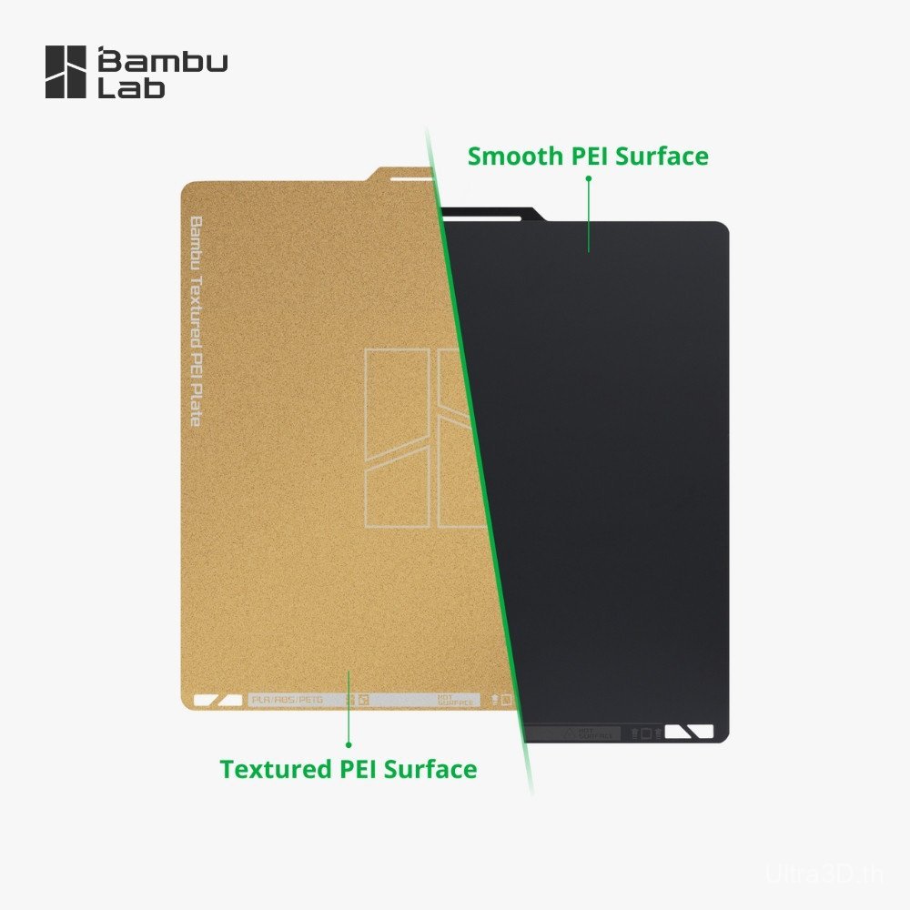 Bambu Lab Dual-Texture PEI Plate สําหรับ X1/ P1 Series อุปกรณ์เสริมสําหรับห้องปฏิบัติการ Bambu lab