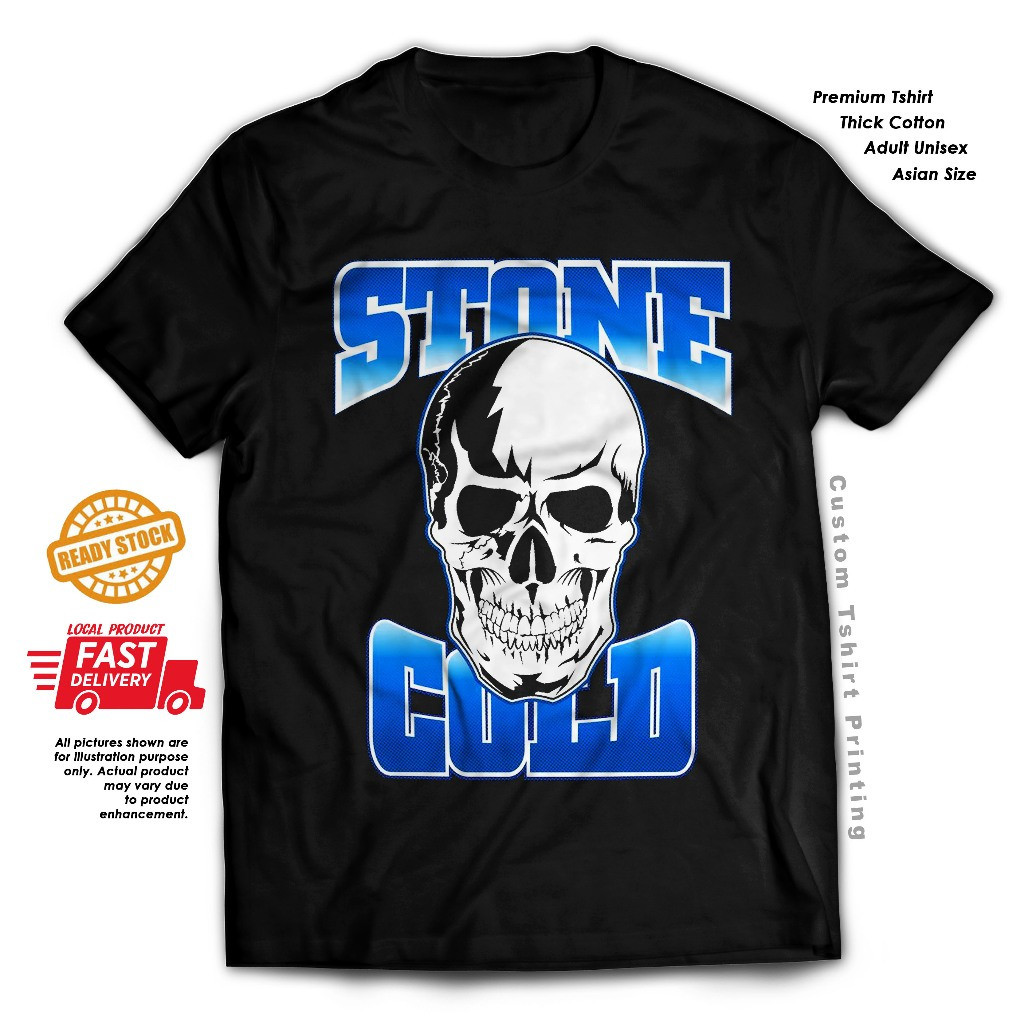 2026 เสื้อยืดผ้าฝ้าย Wrestling Stone Cold WWE ของเกาหลีใต้ COD HAK0