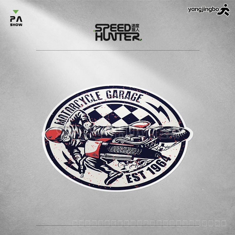 พร้อมสต็อก Retro Knight การแข่งขัน Cafe หมวกกันน็อค Decal รถจักรยานยนต์รถสติกเกอร์ดัดแปลงกันน้ําสติก