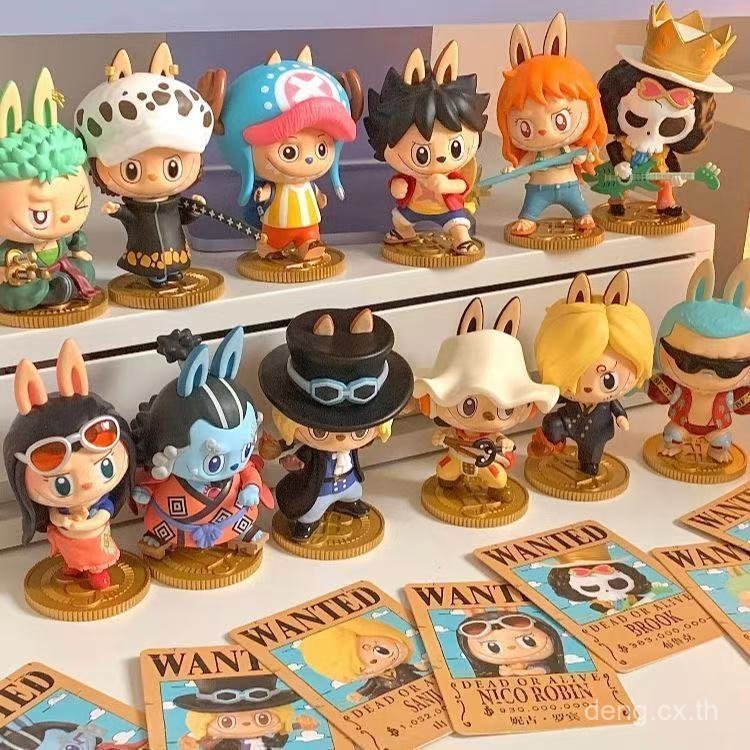 2LRE พร้อมสต็อก POPMART POPMART POPMART LABUBU One Piece Series รูป Mystery Box LABUBU One Piece Cho