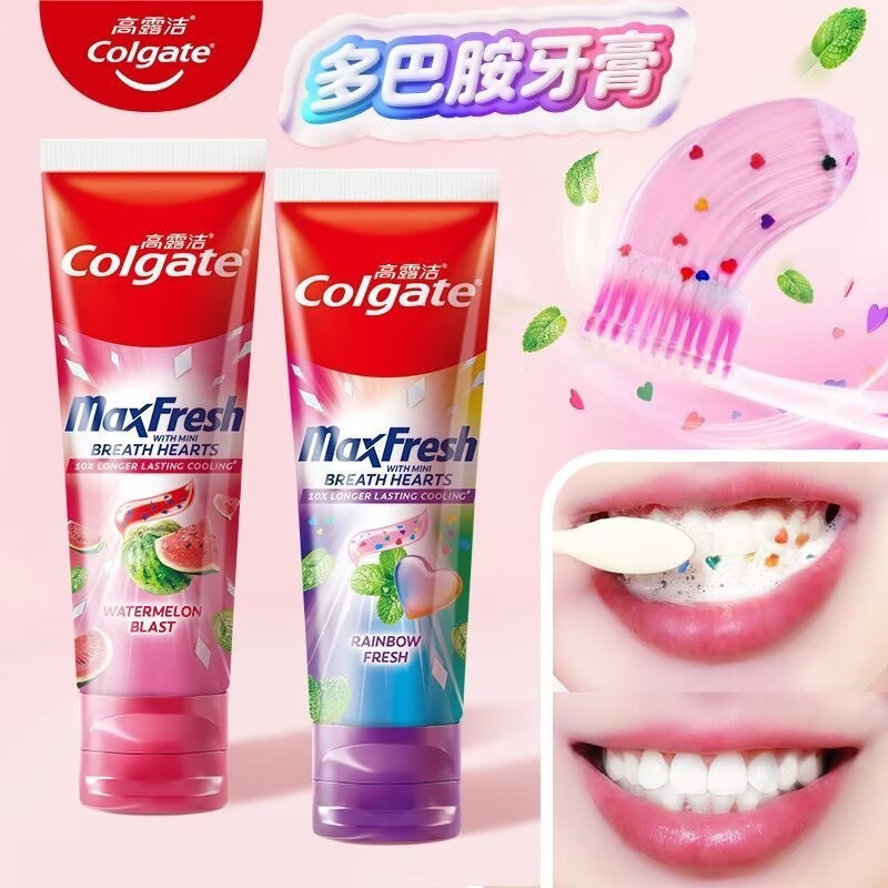 ยาสีฟัน COLGATE Fresh Tone Anti-Cast Mint แตงโมสายรุ้งกลิ่นหอมติดทนนานไวท์เทนนิ่งลมหายใจสดชื่นยาสีฟันอเนกประสงค์