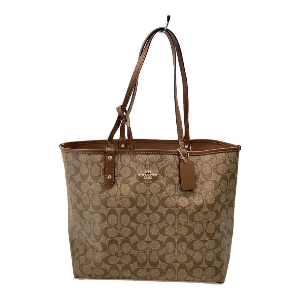 COACH Tote PVC BEG F36658 Direct from Japan Secondhand