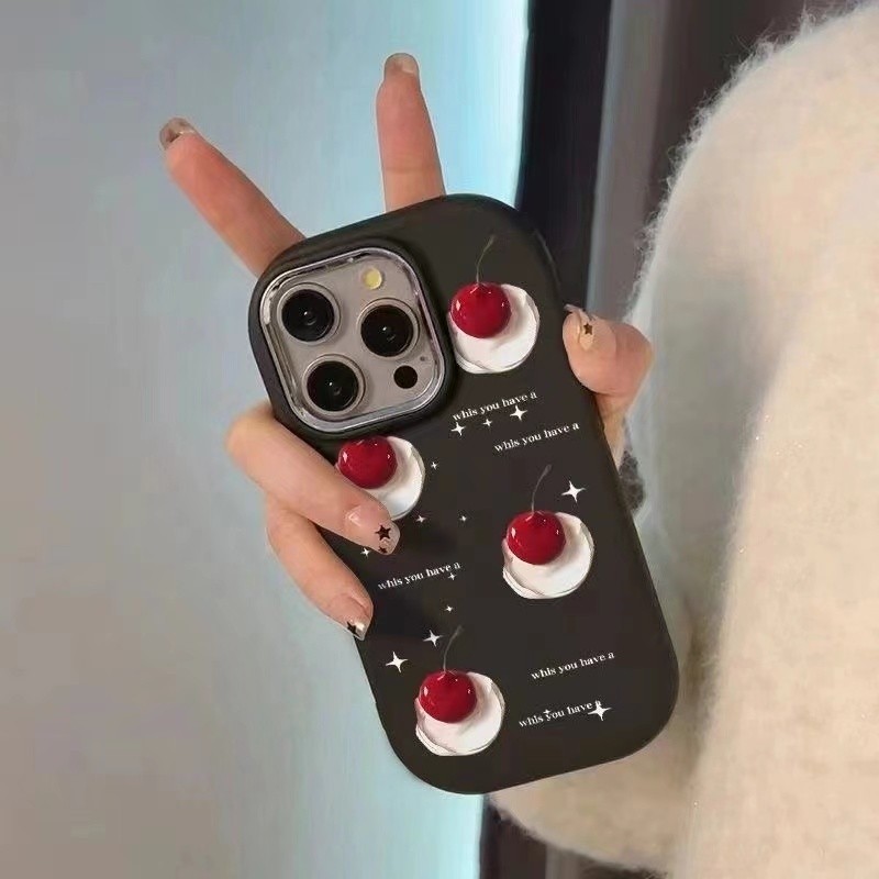 For iPhone รอบ และ น่ารัก เคสไอโฟน 13 เชอร์รี่ 14 11 Pro 16 Pro Max 15 14 PRO 11 MAX X XS MAX XR 7/8PLUS 15 16 Plu - รูปที่ 5