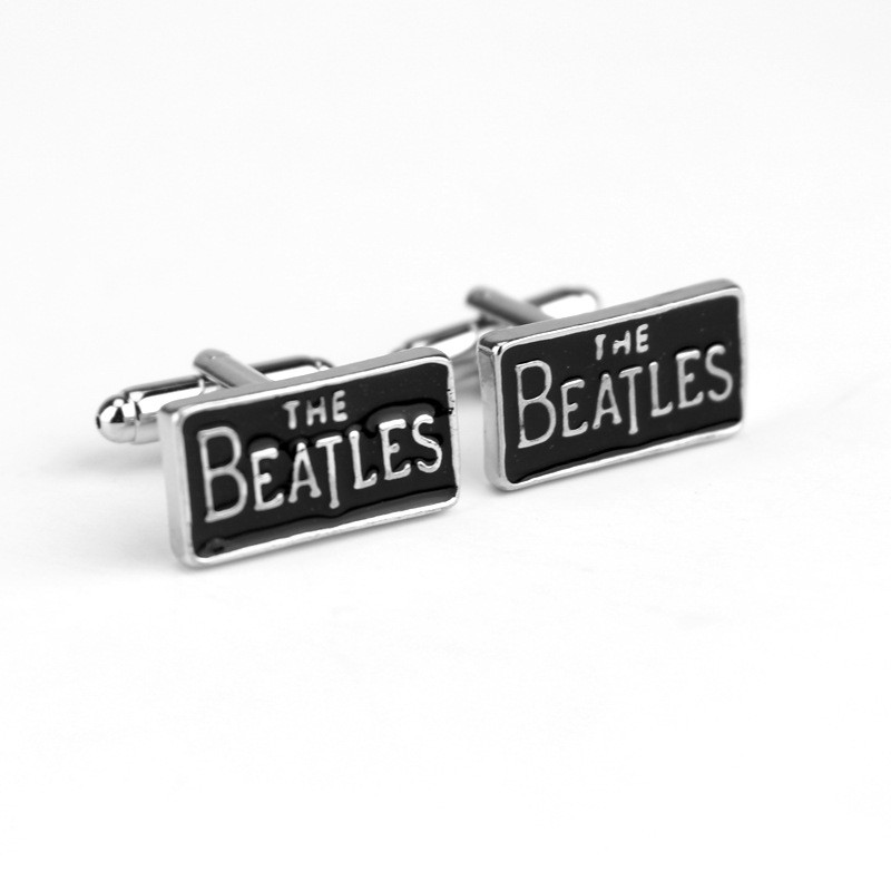 British Rock Band Beetle Band โลโก้เสื้อฝรั่งเศส Cufflinks อุปกรณ์คอปกเข็มกลัด