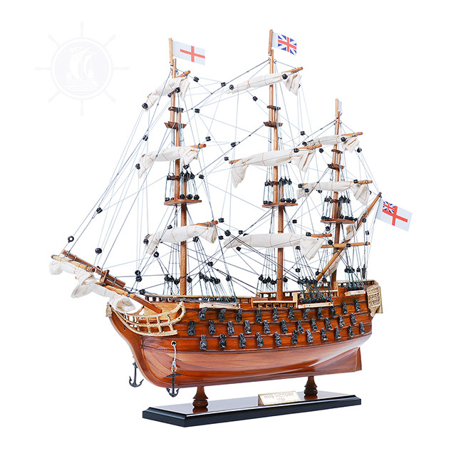 คุณภาพสูง Handcrafted HMS Victory 45 ซม.ไม้เรือสําหรับ Rustic Home Decor Art และ Craft Supplies ไม้ห