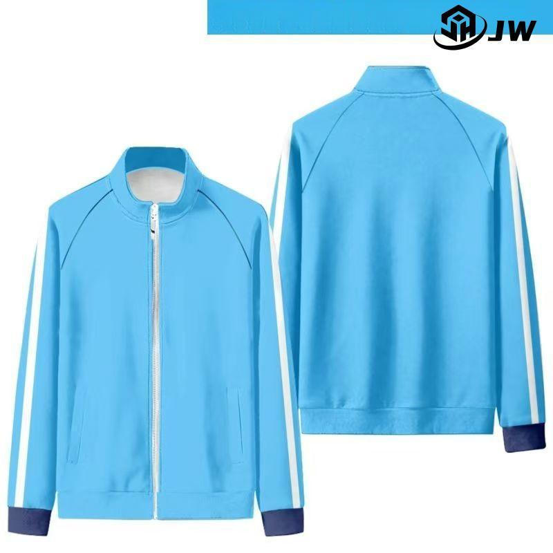 เสื้อแจ็คเก็ตสไตล์ Arcane สีฟ้า Unisex โดย Yuuka Hayasie สำหรับ COSPLAY และโอกาสพิเศษ