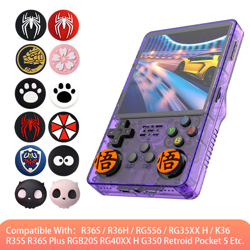 Spider Thumb Stick Grip Cap For R36S RG35XX H R36H Retroid Pocket 5 Retro Game Console Joystick Cove