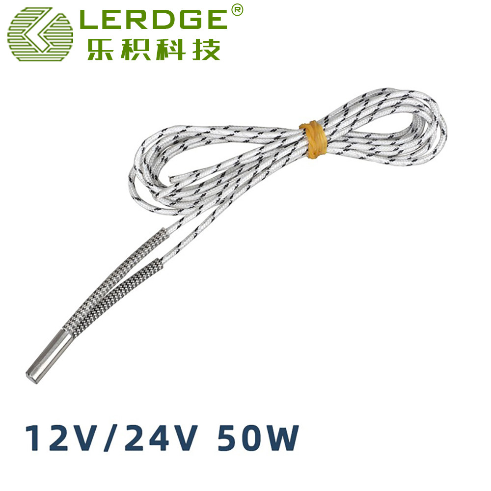 B.Leji 3D เครื่องพิมพ์ความร้อนหลอด 12V24V50W ความร้อน Rod อุณหภูมิสูงการพิมพ์อุปกรณ์เสริม 1m 2m 6 * 