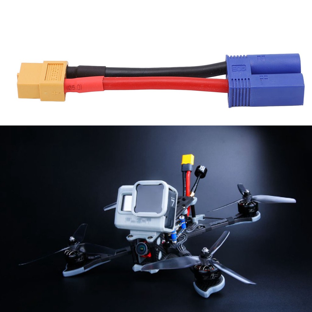 SPYMINNPOO RC Connector สายซิลิโคนหญิง EC5 ชายสําหรับรถยนต์เครื่องบินเรือรุ่น