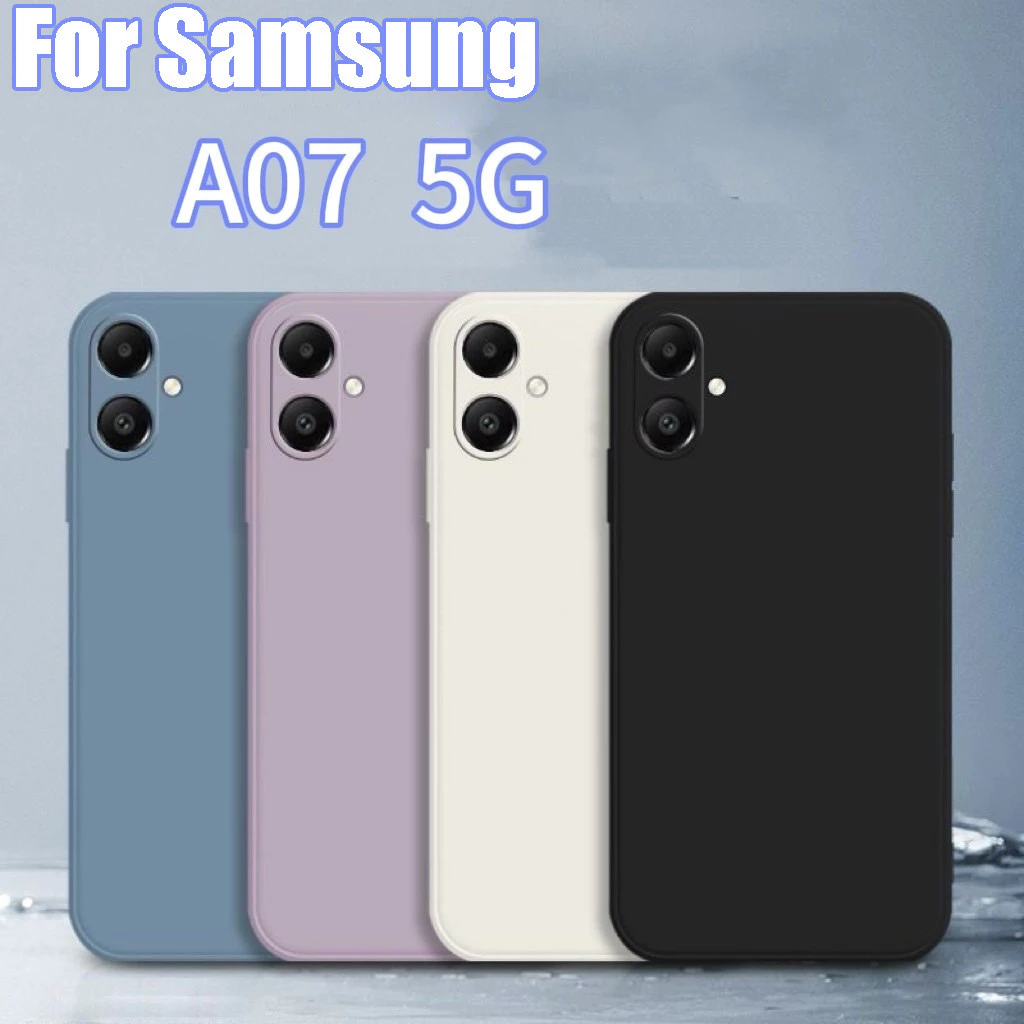 คส สีพื้น ซิลิโคนนิ่ม สำหรับ SAMSUNG A07 A17 A57 A37 A06 A56 A36 A16 A55 A15 A53 A52 A13 A32 A05 A26 S23 S24 S26 Ultra