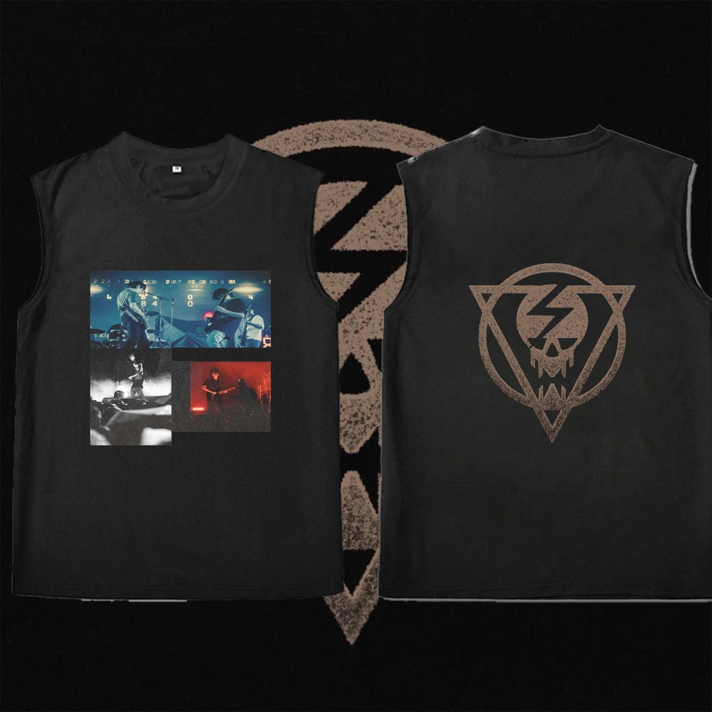 เสื้อกล้ามไม่มีแขน LOMOSONIC HUMAN POWER CONCERT สไตล์ร็อกแน่น ผู้ชายผู้หญิงใช้ได้ ผ้าฝ้าย 100% แฟชั