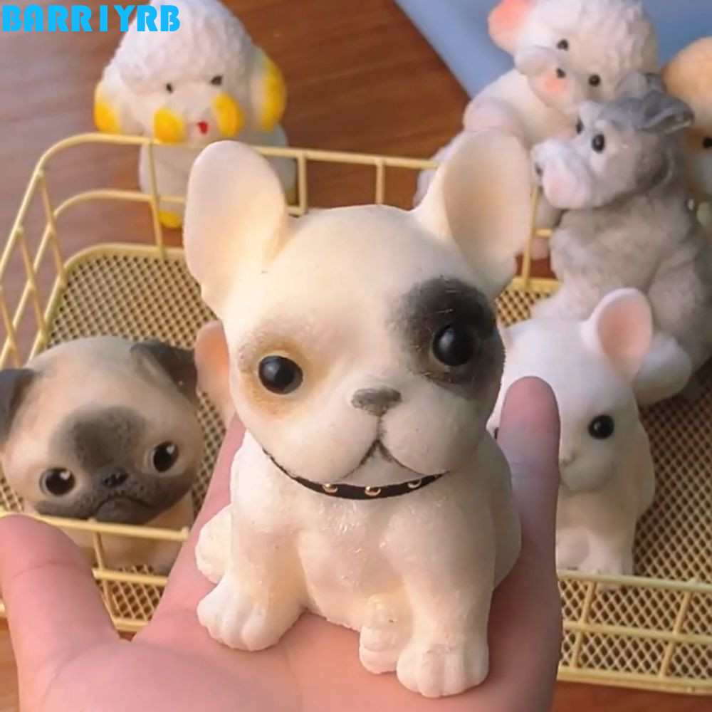 BARR1YRB Schnauzer ตุ๊กตาบีบของเล่น,ช้า Rebound การ์ตูนจําลองสุนัขบีบของเล่น,น่ารักที่มีสีสัน Mini สัตว์สุนัข Fidget ของเล่น Sensory