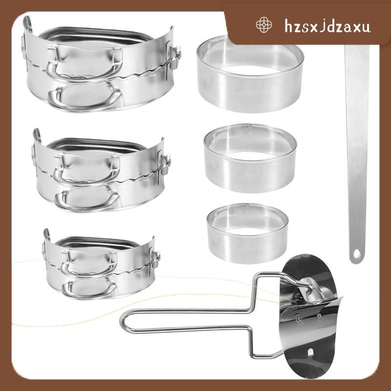 hzsxjdzaxu เครื่องทําเกี๊ยว 8 ชิ้น, ชุดแม่พิมพ์กดและเครื่องตัดสําหรับเครื่องมือเกี๊ยวจีน, Gyoza Skin