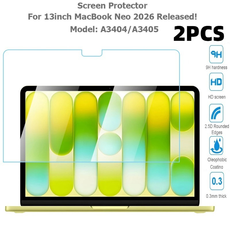 1-2 ชิ้น HD ฟิล์มกระจกนิรภัยสําหรับ Apple MacBook Neo Anti Blue Light ฟิล์มสําหรับ Apple MacBook แท็