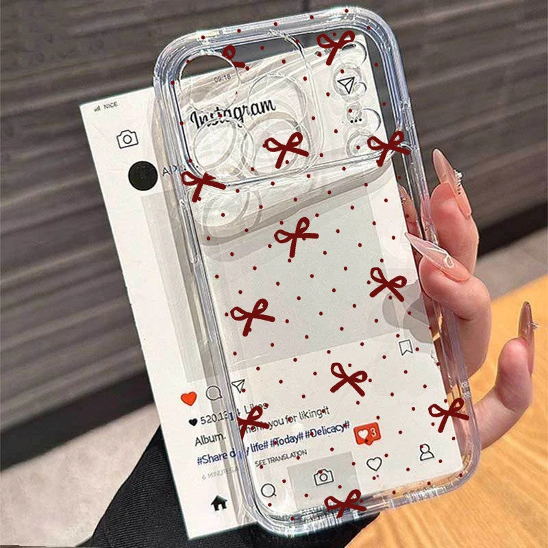 ลายจุดเกาหลีโบว์ Y2K เคสโทรศัพท์สําหรับ Samsung Galaxy A57 A56 5G S26 S25 Ultra S24 S23 Plus FE A36 