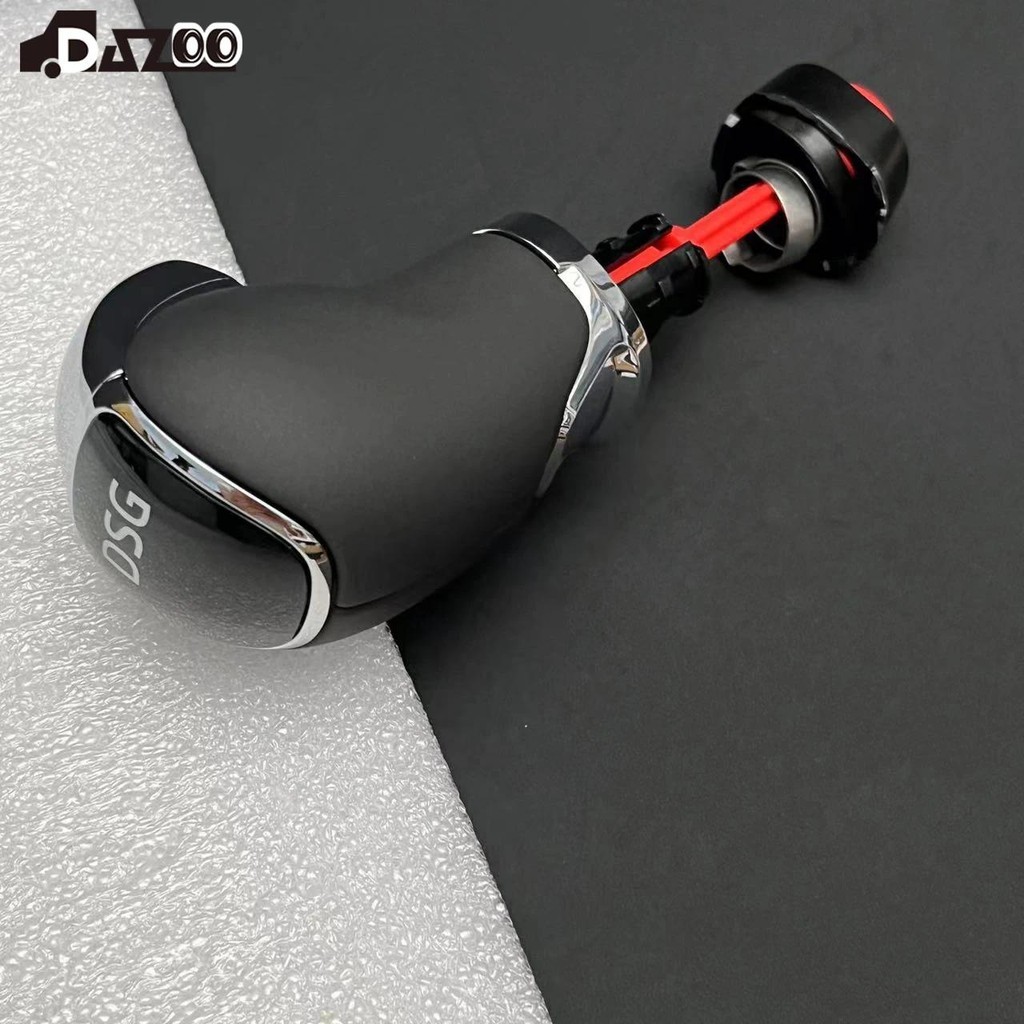สําหรับ Skoda Octavia Superb Yeti DSG เกียร์ Shift Knob หัวแฮนด์บอลหนัง DSG โลโก้ Cr อุปกรณ์เสริม