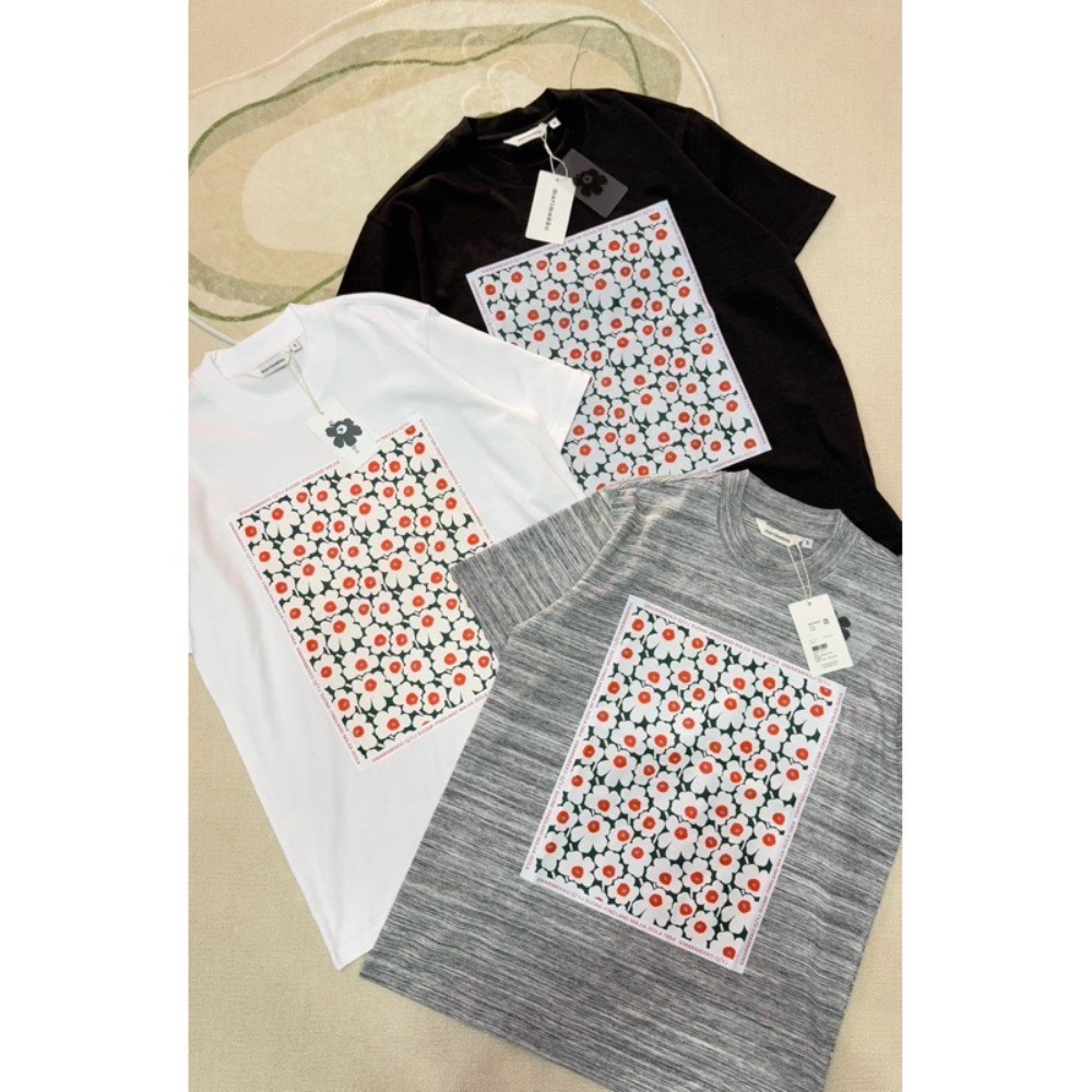 Mari Classic Print Casual All-Match Classic T-Shirt Unisex