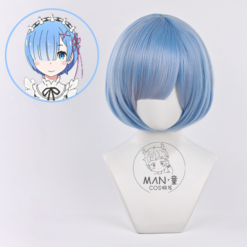 วิกผมcosplayสีไล่ระดับ จาก.Zero.Ramem.Rem พร้อมส่ง