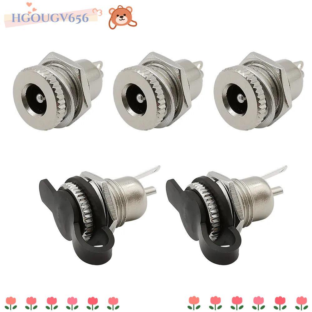 HGOUGVT DC Power หญิงซ็อกเก็ตแจ็ค, DC-099 โลหะ DC Jack Adapter, ทนทานคุณภาพสูง 5.5 x 2.1 มม.DC-099 ป