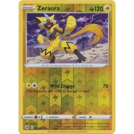 PTCG Zeraora [Reverse Holo] 102/264 Pokemon Fusion Strike