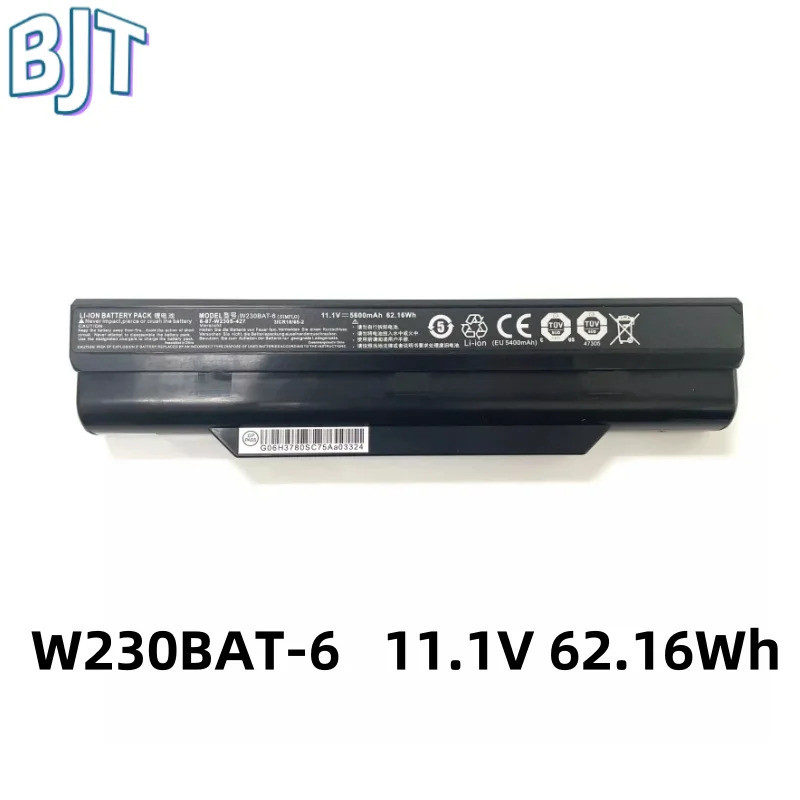 New 11.1V 62.16Wh 5600mAh W230BAT-6 Laptop Battery for Clevo W230SD W230ST W230 W230SS For Hasee K36