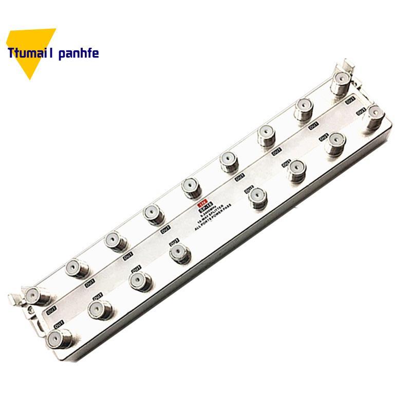 5-2400 MHz 16 Way Out Cable TV Splitter สัญญาณ Booster Distribution สําหรับเครื่องผสมสัญญาณ Satellit