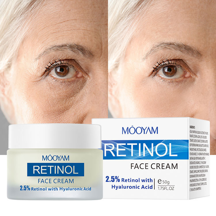 MOOYAM Retinol Face Cream 2.5% Anti-Aging ริ้วรอยลบ Dark Spot Brightening Hyaluronic Acid Moisturize