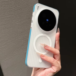 Sunyi Anti-Slip เคสโทรศัพท์แม่เหล็กสําหรับ VIVO X200 X300 S Pro Ultra Skin-Friendly Touch Anti-Fingerprint Anti-สีเหลืองโลหะด้านข้างปุ่ม