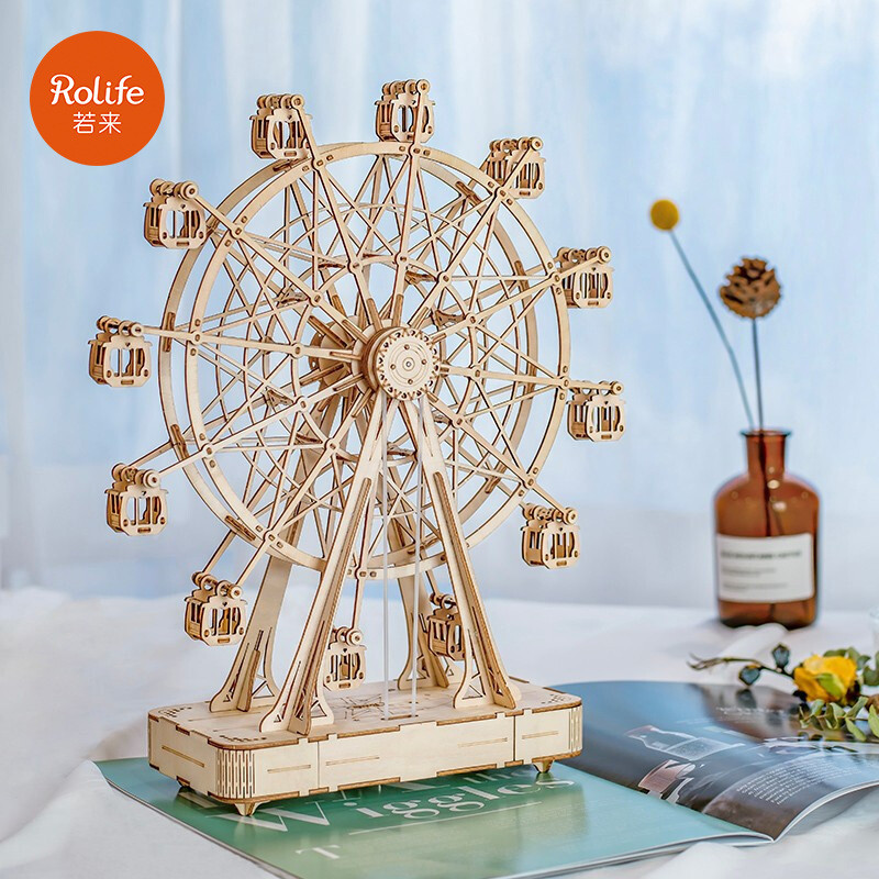 Rolife ปริศนา 3 มิติไม้สร้างสรรค์ | ชุดโมเดลตกแต่งเดสก์ท็อป DIY สําหรับเด็ก JF1H