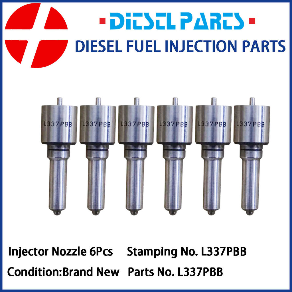 6pcs ดีเซลหัวฉีดน้ํามันเชื้อเพลิงหัวฉีด L337PBB สําหรับ HOWO A7 D10 WD615 VGO015ID-E071 CB-PB132P72&