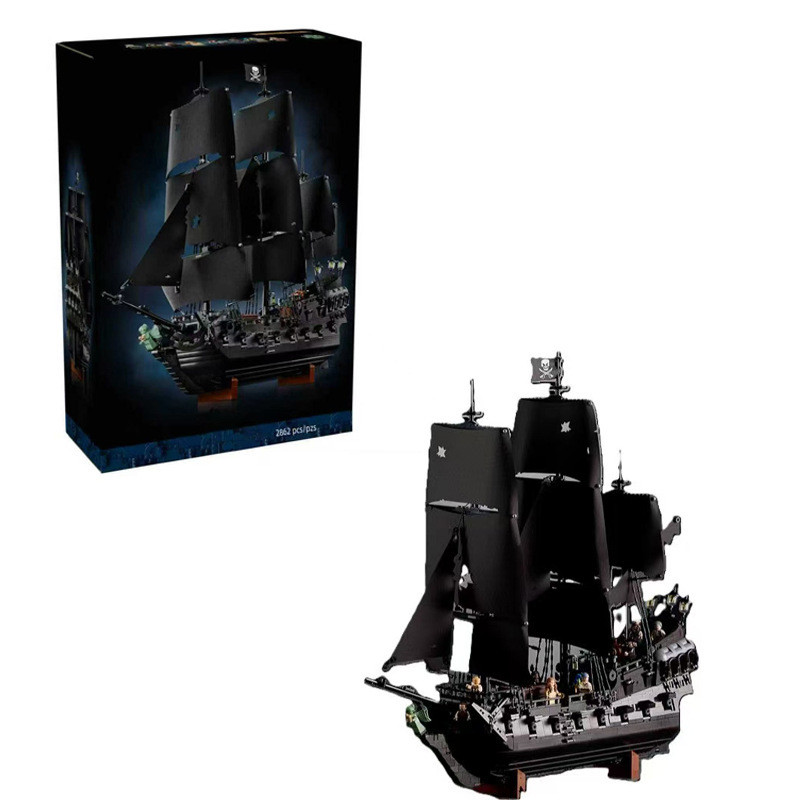 เข้ากันได้กับ Lego 10365 Black Pearl No. บล็อกตัวต่อ Pirates of the Caribbean Assembled Toy Boy Anni