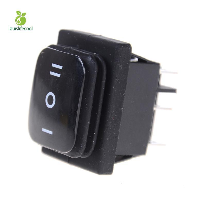 Louislifecool 12V สีดํากันน้ํา 6Pin DPDT Self Locking สี่เหลี่ยมผืนผ้า Rocker Switch ใหม่