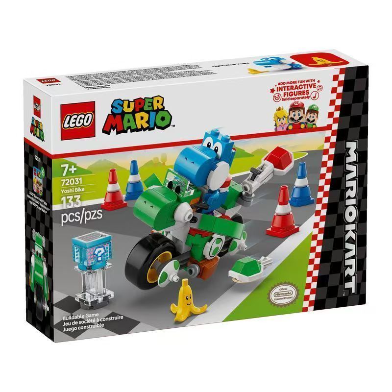 LEGO LEGO Building Blocks 72031 Mario Kart Yoshi Motorcycle Boys Girls Educational Matching Toy Gift
