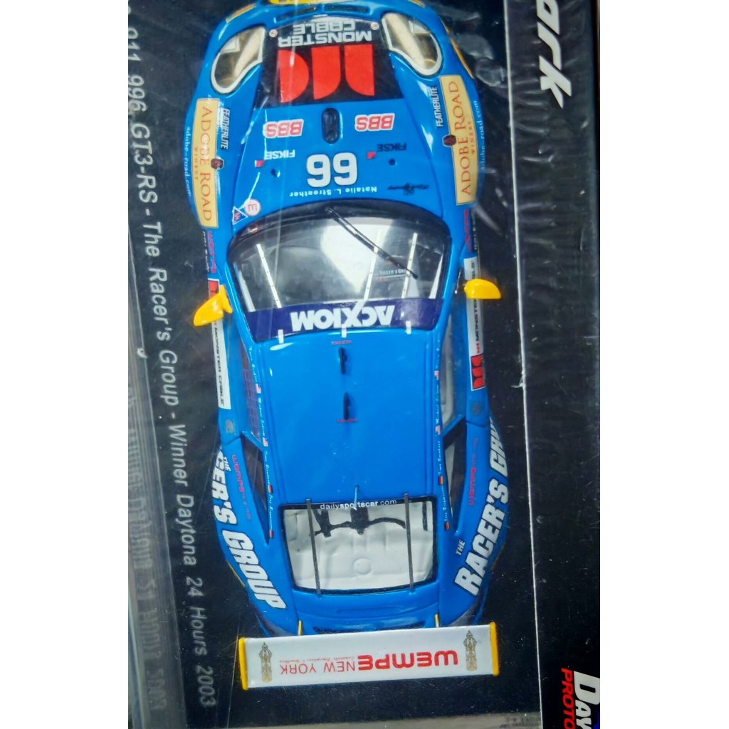 Spark 1: 43 Porsche Porsche 911 996 gt3rs 2003 Detona Championship Car Model No. 66