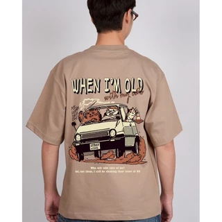 Strayandcool เสื้อยืดโอเวอร์ไซส์ "When I'm old with my cat" Oversized T-shirt