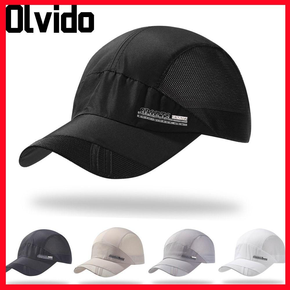 หมวกเบสบอล OLVIDO,หมวกตาข่ายแห้งเร็วแบบปรับได้,พร้อมVisor Breathable Unisex Breathable Running Visor