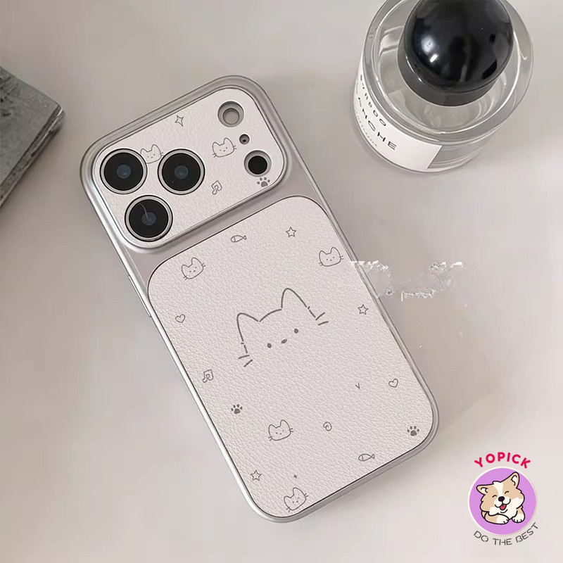 Simple Cat Headเคสโทรศัพท์Iphone 17 Pro Max iPhone 16 Pro 16 Plusผิว 15 Pro Maxซิลิโคน 14 Pro anti-drop 13 รุ่นหญิงFull-coverageหน้าต่างขนาดใหญ่KNTP ราคา ถูกที่สุด ดีลบีเคเค